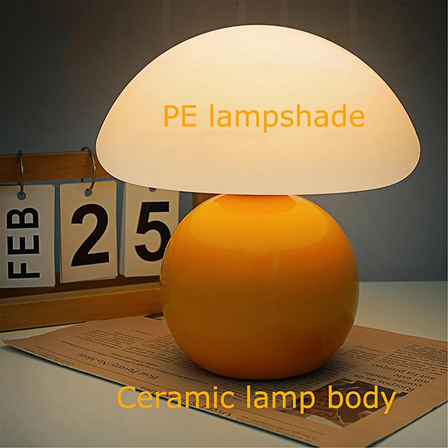 3-Color Table Lamp Mushroom Adjustable Remote Control Ceramic Lamp Bedroom Bedside Lamp Cream Style Mushroom Table Lamp Bedroom Decoration Small Night Light Study Lighting   USB 1PC 2025 - $32.99 –P3