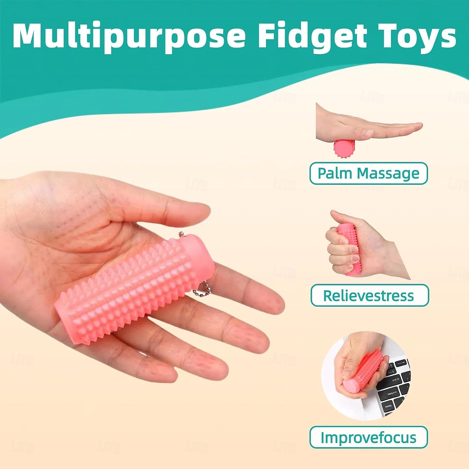 3D nyomtatott kis ouchies fájdalomcsillapító fidget kulcstartó, szorongásoldó fájdalomcsillapító bumpy fidget fájdalomcsillapító fidget játékok újdonság ajándékok barátoknak 2025 - $6.99 –P2