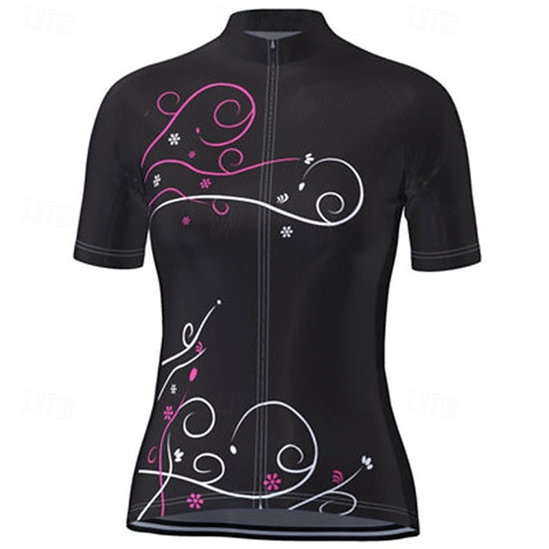 Femmes Maillot de cyclisme Manche Courte Cyclisme T-shirt Maillot Top avec 3 poches arrière VTT Vélo tout terrain Cyclisme sur route Triathlon Respirant Séchage Rapide Évacuation de l'Humidité Bandes de 2025 ? $23.19 –P4
