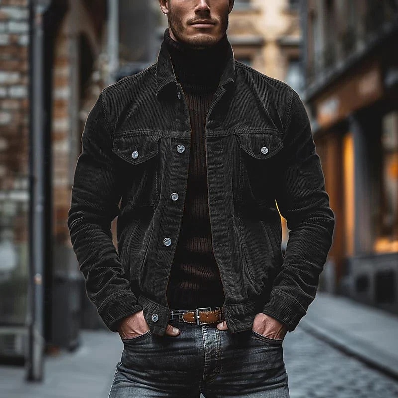 Men's Shirt Jacket Overshirts Transition Jacket Daily Lightweight Pocket Spring Fall Plain Casual Lapel Black Blue Army Green Dark Gray Coffee Jacket 2025 - $33.99 –P3