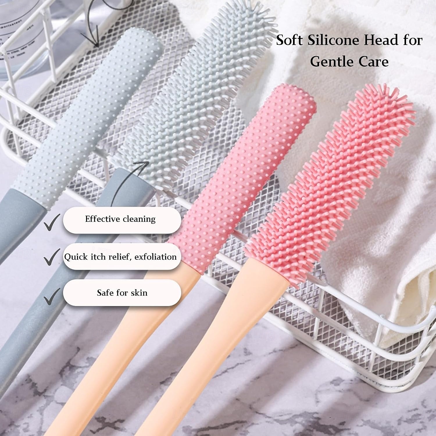 Toe Cleaning Brush, Toe Gap Cleaning Brush Long Handle,Silicone Foot Scrubber for Shower,Feet Cleaner Scrub Foot Care for Seniors,Elderly, Men and Women 2025 - $9.99 –P9