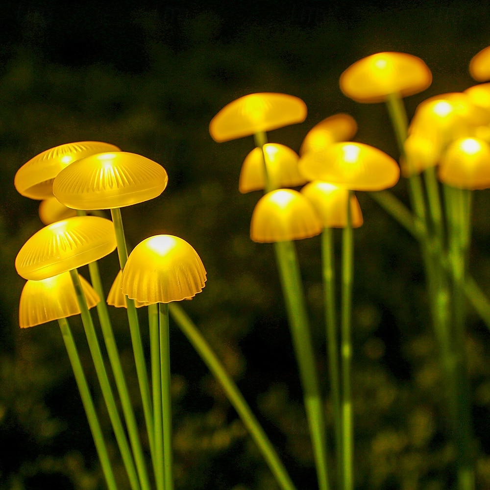 2 τεμάχια ηλιακό φως μανιταριών για μονοπάτι εξωτερικού χώρου, φως γκαζόν, αδιάβροχο, φως κήπου, σπίτι, αυλή, κάμπινγκ, διακοπές, διακόσμηση τοπίου, φως 2026 - $30.99 –P4