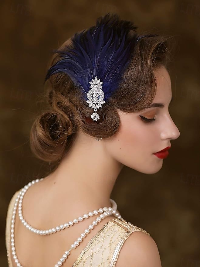 Retró Ordító 20-as évek 1920-as évek Fejpánt A nagy Gatsby Flapper lány Toll Női Mindszentek napja Farsang Esküvő Estély Álarcos mulatság Fejpánt 2025 - $17.99 –P3
