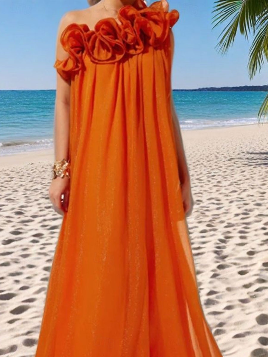 Suknie A-line na quinceanerę elegancka sukienka formalna sukienka do ślubu do ziemi bez rękawów odkryte ramiona szyfon z plisami 2025 - $119.99 –P3