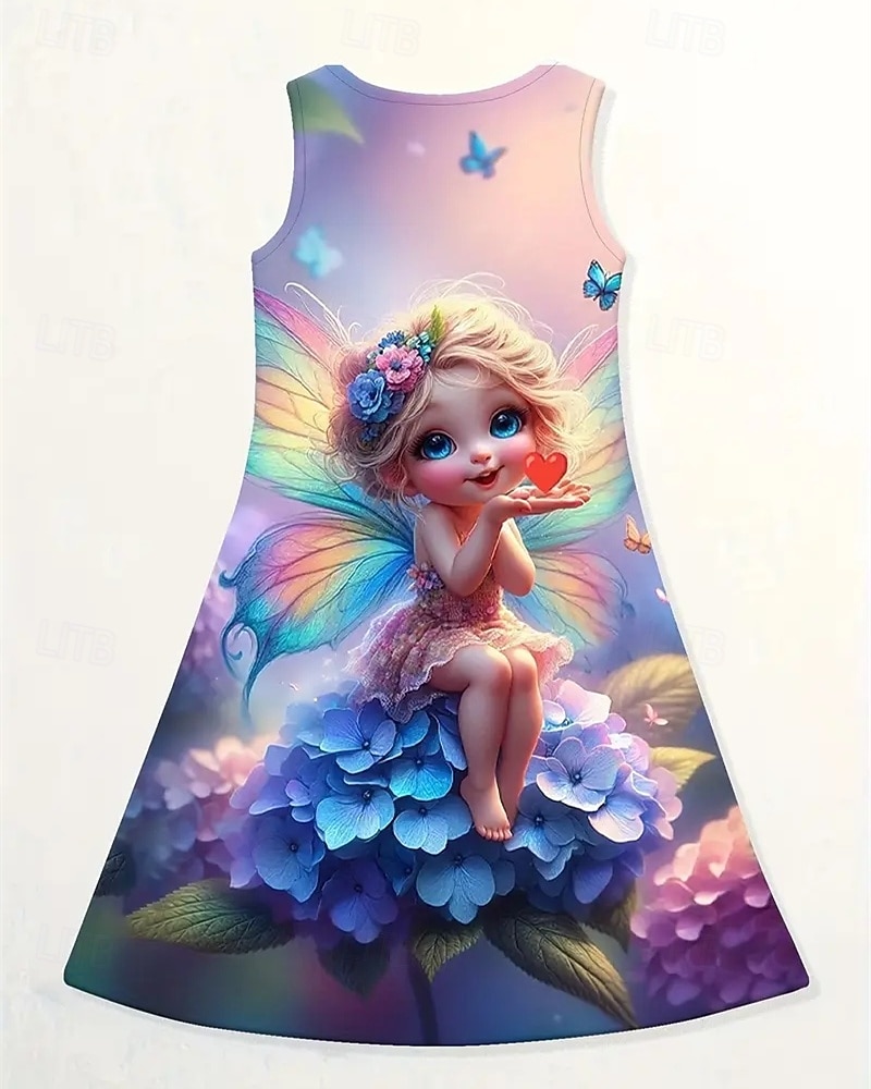 الفتيات 3D إلف فستان بدون كم الصيف الربيع عطلة مناسب للبس اليومي مناسب للعطلات أميرة جميل حلو أطفال 4-12 سنة لباس غير رسمي فستان شكل حرف A طول الركبة عادي 2025 - $13.99 –P2