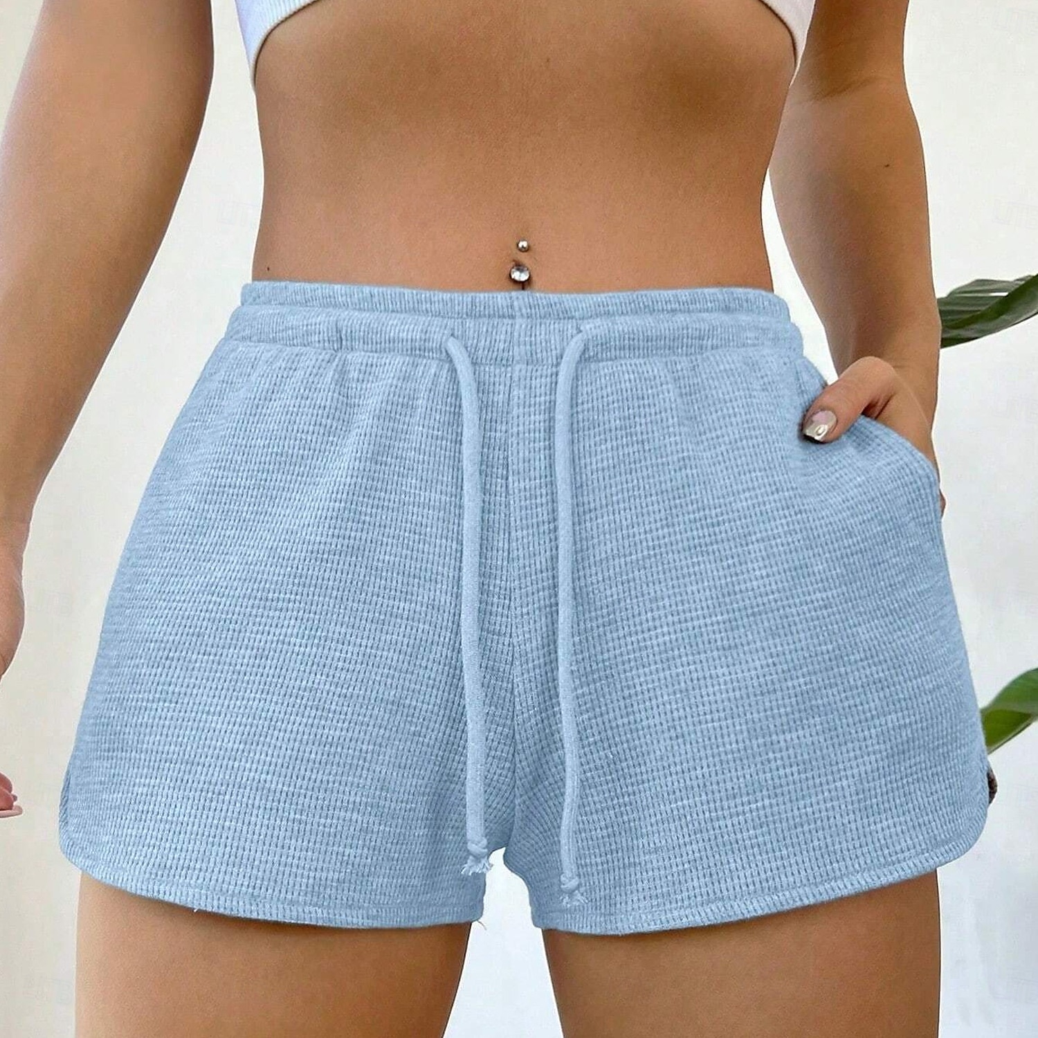 Pentru femei Pantaloni Sport chinez Pantaloni Scurți Vacanță Epocă Modă Scurt Talie Înaltă Simplu Buzunar Curea elastică Confortabil Απαλό Comfortabil Micro-elastic În aer liber Stradă Albastru 2025 - $15.99 –P9