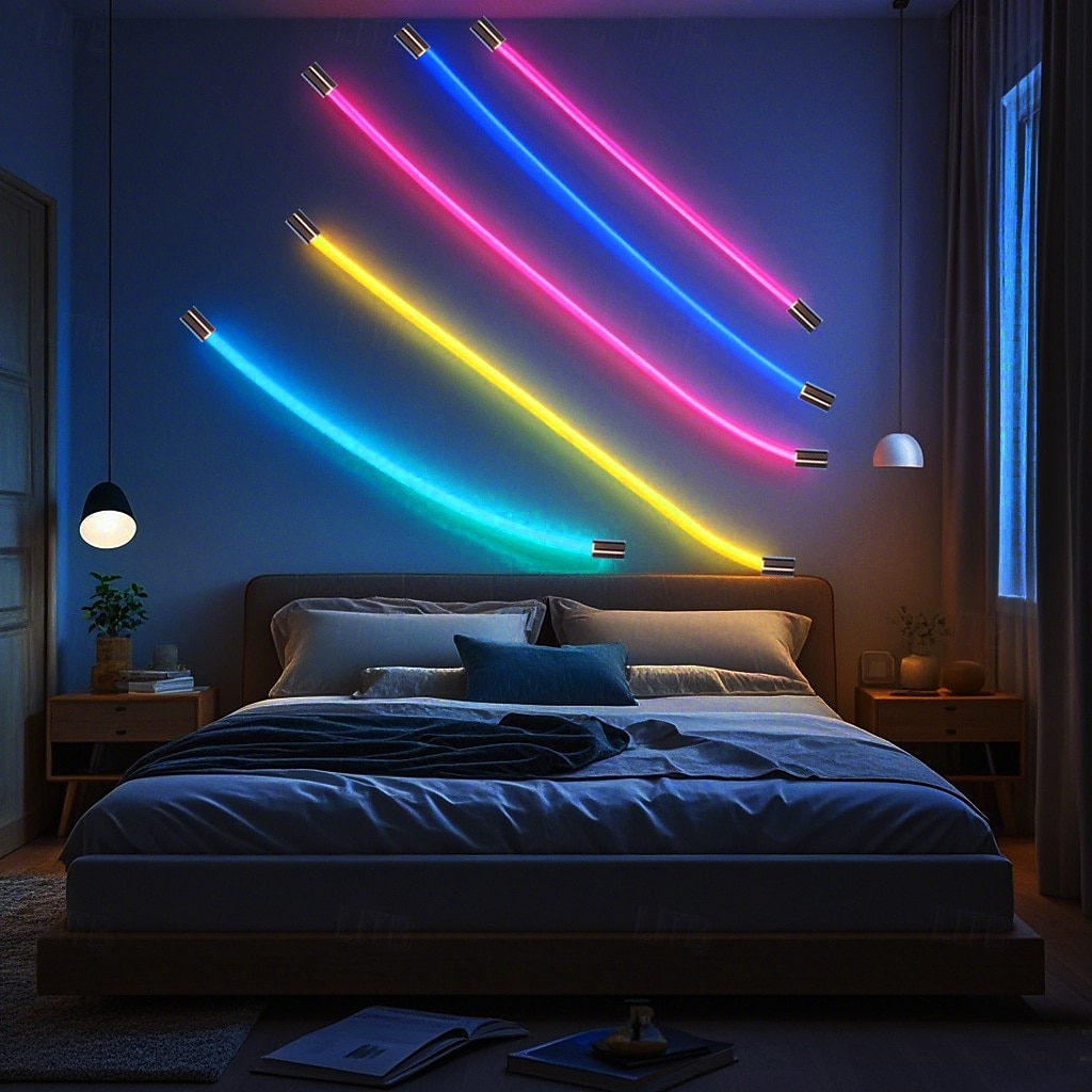 Bande lumineuse LED néon 2 m/3 m/5 m, bande lumineuse étanche à 360 degrés avec télécommande de synchronisation musicale &Éclairage flexible alimenté par USB pour salle de jeux intérieure/extérieure, de 2025 ? $25.99 –P1
