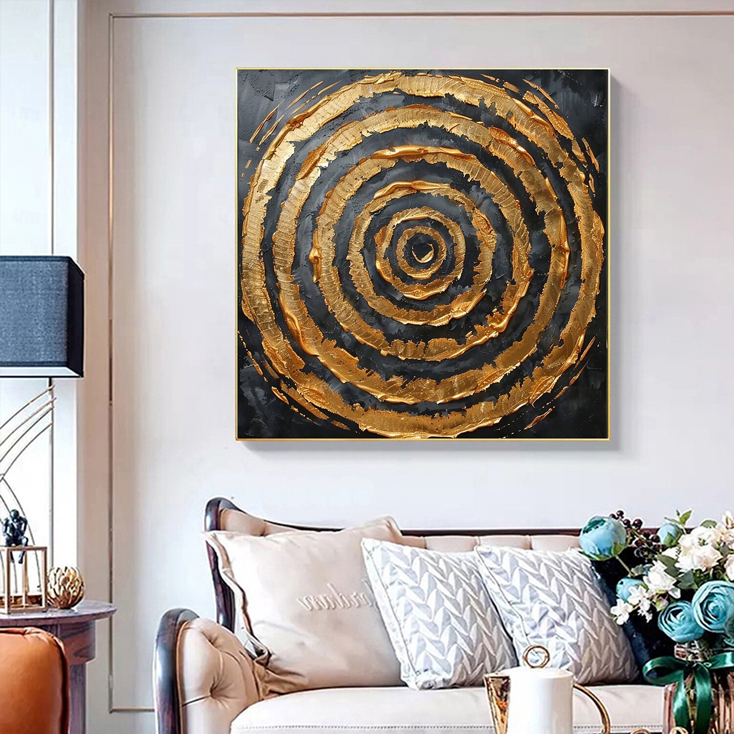 Handmade Original Circle Oil Painting On Canvas Abstract Minimalist Wall Art for Home Decor With Stretched Frame Without Inner Frame Painting 2025 - $141.99 –P8