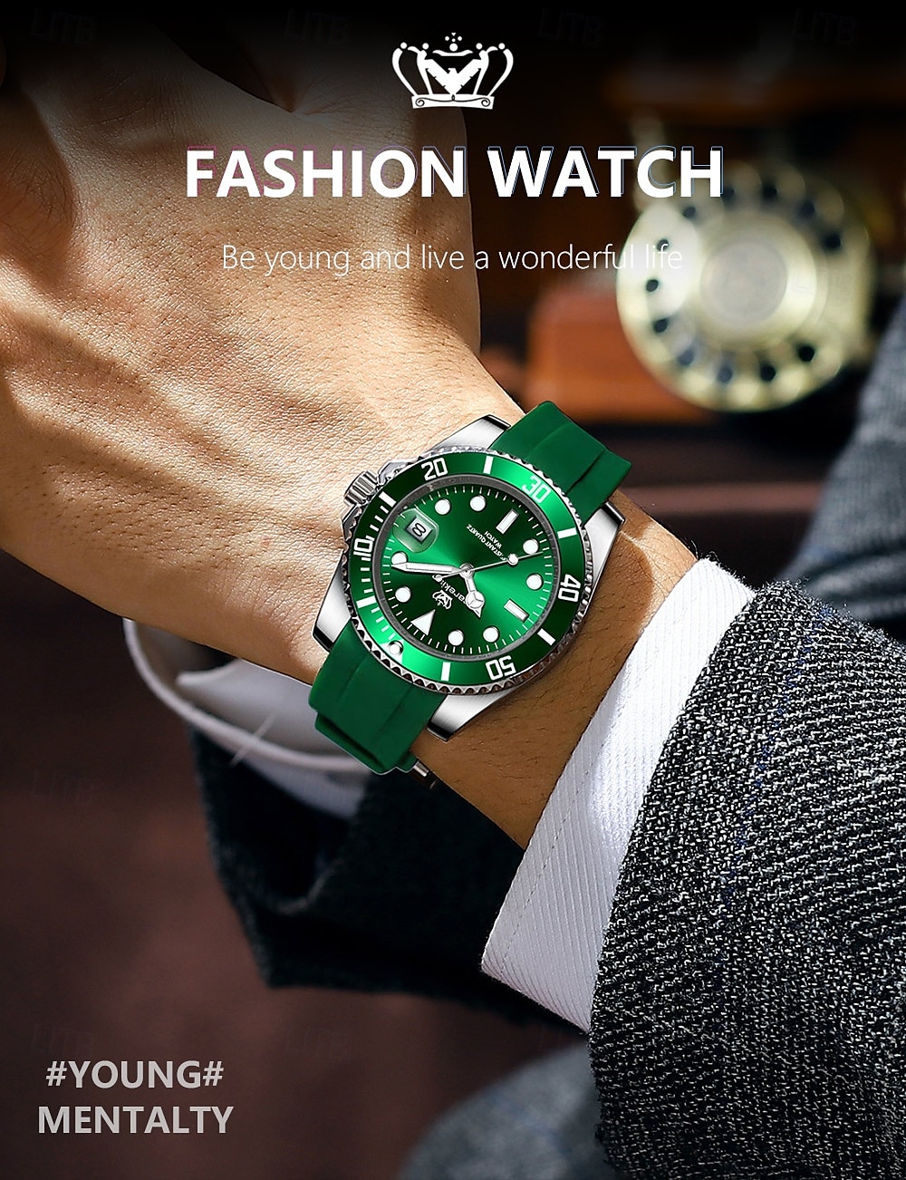 901 Casual Men's Watch – Luminous Waterproof Wristwatch with Soft Silicone Strap and Date Display 2025 - $39.99 –P3