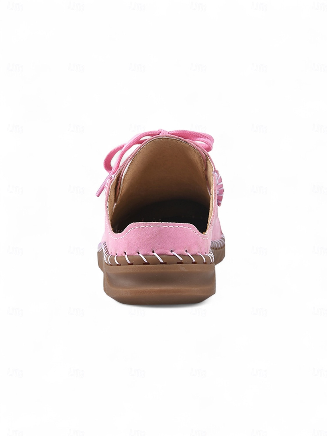 Women's Soft Sole Moccasin Mules– Pink Loafers with Fringed Detail, Lightweight Slip-On Design with Cutouts, Perfect for Garden Strolls and Casual Outings 2025 - $32.99 –P4