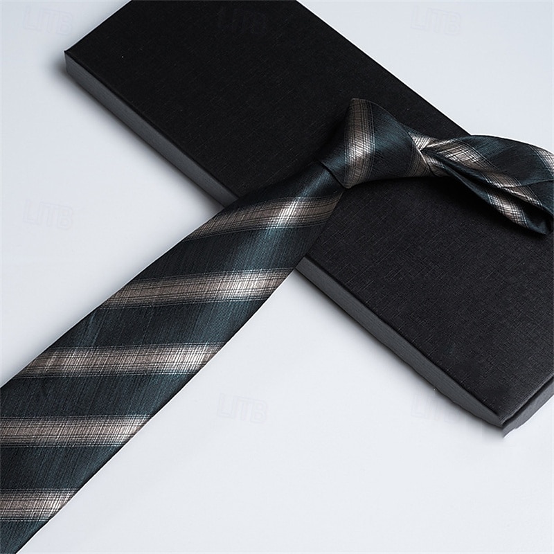 Homme Cravates Mode Affaires Jacquard Rayures Fête de mariage Tenue quotidienne de 2025 ? $5.99 –P3