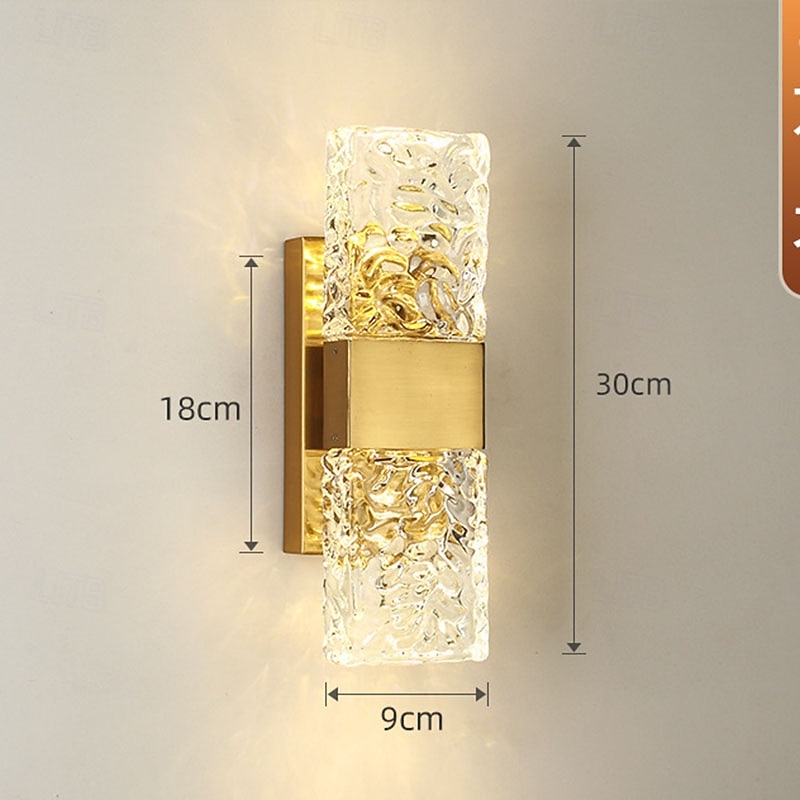 2025年 屋内用LEDウォールスコンセ、クリスタルウォールランプ、ウォールスコンセ、寝室、ショップ、カフェ、ガラスウォールライト、110-240V  コレクション – $149.99 –P2