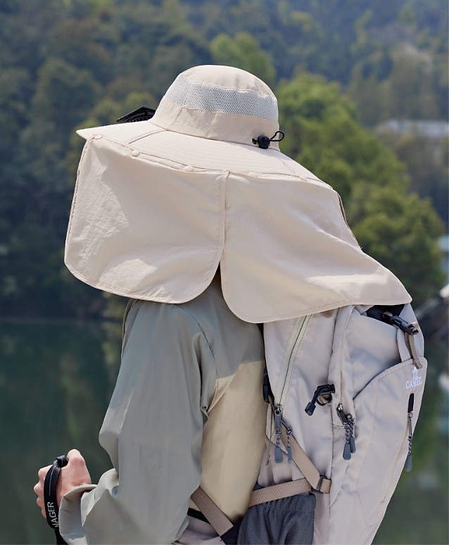 Cappello da pescatore a tesa larga con ventola solare - 1 pezzo, scialle protettivo per il collo, protezione solare, traspirante e rinfrescante, perfetto per campeggio estivo, escursioni e avventure di pesca del 2026 a $26.99 –P11