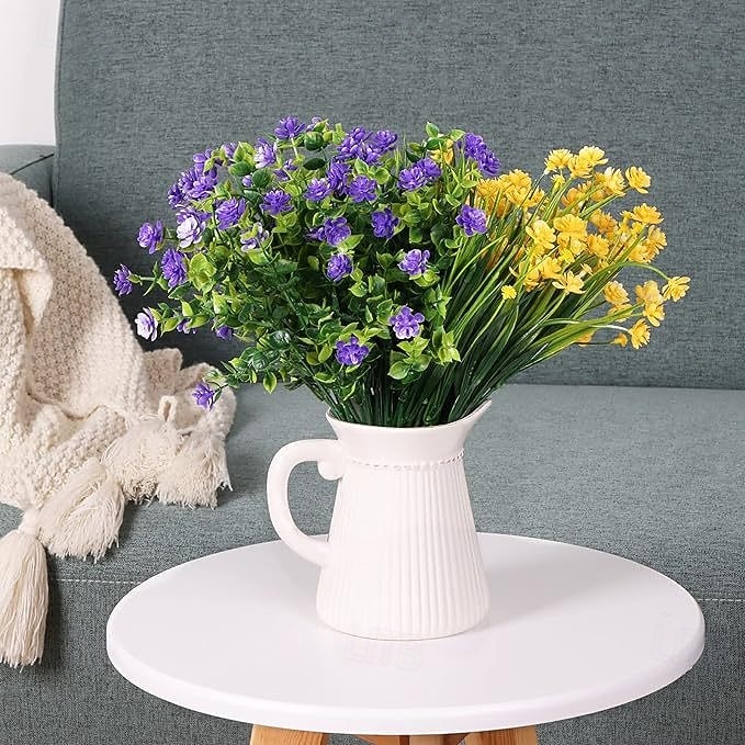 9 связок искусственных цветов для улицы, устойчивые к ультрафиолетовому излучению искусственные растения для подвесной корзины, оконного ящика, свадьбы, внутреннего и наружного оформления, не 2026 - $14.49 –P3