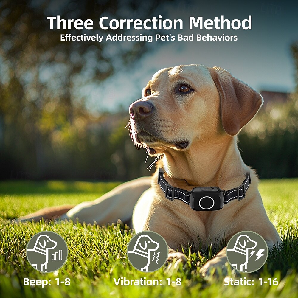 Dog Training Anti Bark Collar Shock Collar Anti Bark Device Shock Collar For Dogs With Remote Dog Barking Control Devices Remote Controlled New Design Dog Dog Pets Waterproof Trainer Adjustable 2025 - $80.99 –P9