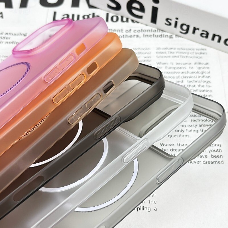 Magnetic Phone Case for iPhone 16/15/14/13/12 Pro Max/Plus – Translucent PC Back Cover, MagSafe Compatible, Magnetic Adsorption, Wireless Charging Support 2025 - $19.99 –P5