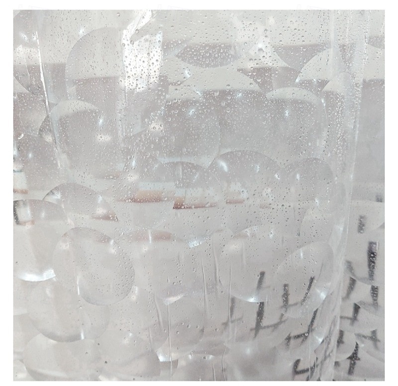 PEVA 8G Duschvorhang-Beschichtung 72x72 Zoll 3D klarer blauer Blasenschwerlast-Wasserschutz Duschvorhang-Beschichtung dicker Kunststoff-Duschvorhang für das Badezimmer 12 Haken 2025 - $12.49 –P4