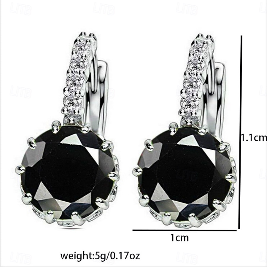 Per donna Orecchini Classico Gioia Orecchini Gioielli Argento / Nero / Rosa Chiaro Per Matrimonio San Valentino Quotidiano Ferie Festival del 2026 a $11.49 –P9