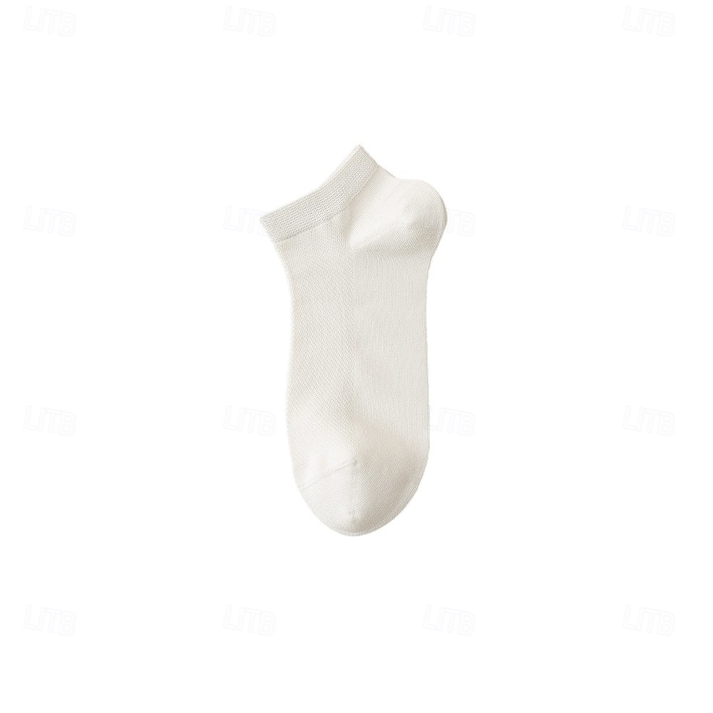 Herren 1 Paar Socken No-Show und Liner-Socken Schwarz Weiß Farbe Einfach Schule Formell Outdoor Dünn Sommer Frühling Herbst Ganzjahres Täglich Lässig 2025 - $3.99 –P20