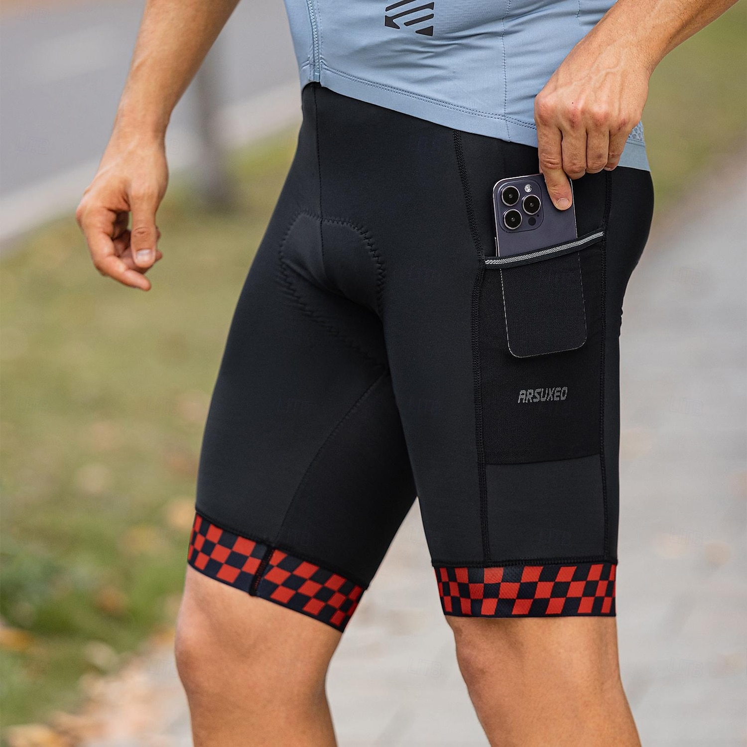 Arsuxeo Hombre Rayas Pantalones cortos de ciclismo de carretera Short interior ciclismo bicicleta Pantalones de Ciclismo Bicicleta Bermudas Mallas Leggings Moldeado al Cuerpo MTB Bicicleta Montaña 2026 - $33.99 –P5