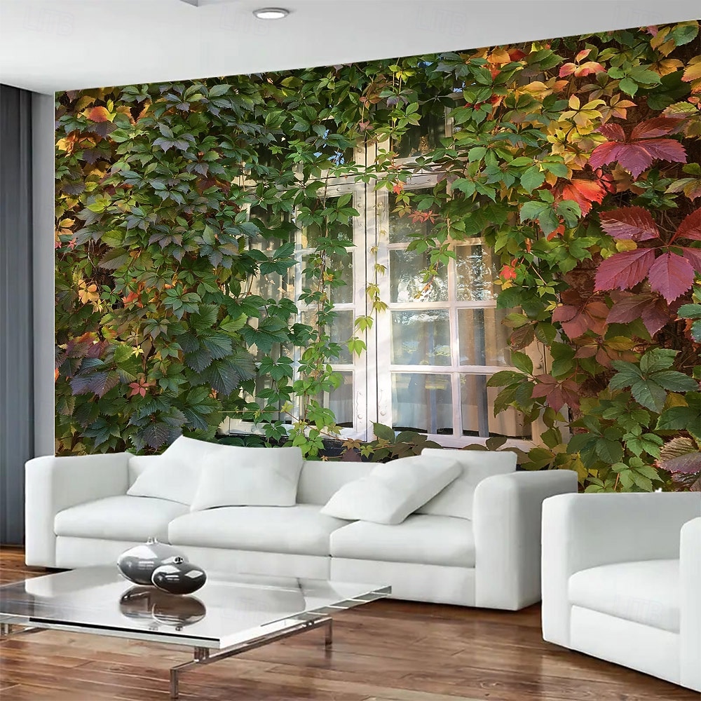 קיר חלון צמח ירוק תלוי שטיח קיר אמנות שטיח גדול קיר קישוט תמונה רקע שטיח וילון בית חדר שינה סלון קישוט 2025 - $14.99 –P3