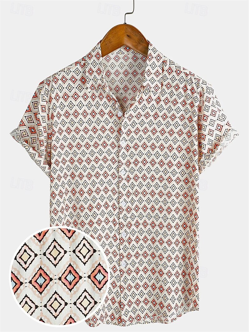 Retro Vintage 1970s Shirt Disco Geometic Psychedelic Men's Halloween Carnival Music Festival Pride Parade Pride Month Adults' Shirt 2025 - $25.99 –P2