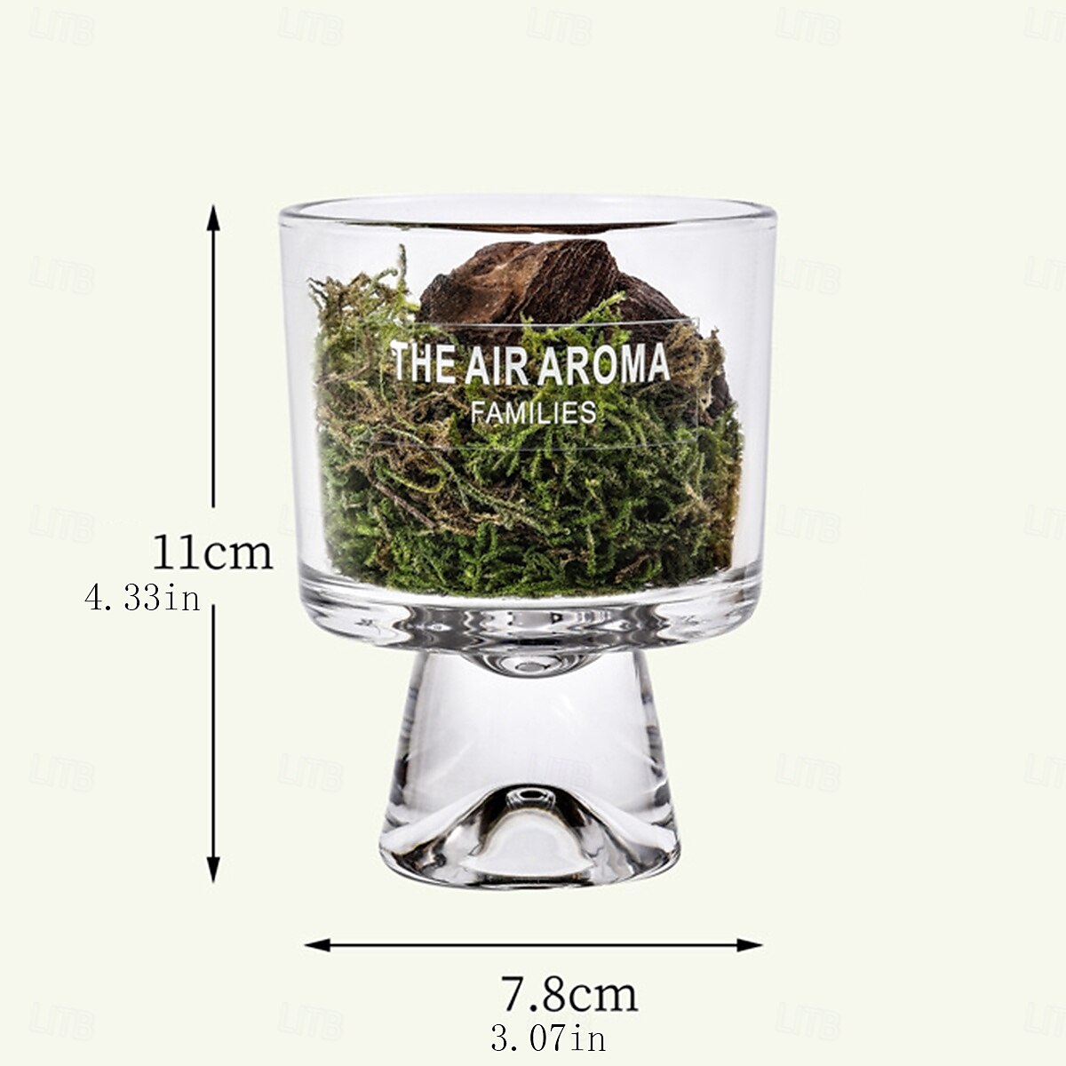 Aromatherapie-Duftbecher aus Holz ohne Feuer, 1 Stück Kiefern- und Moosduftdiffusor ohne ätherische Öle, langlebiges Lufterfrischer-Ornament im Waldstil für Wohnzimmer, Schlafzimmer, Büro, Badezimmer 2025 - $23.99 –P2