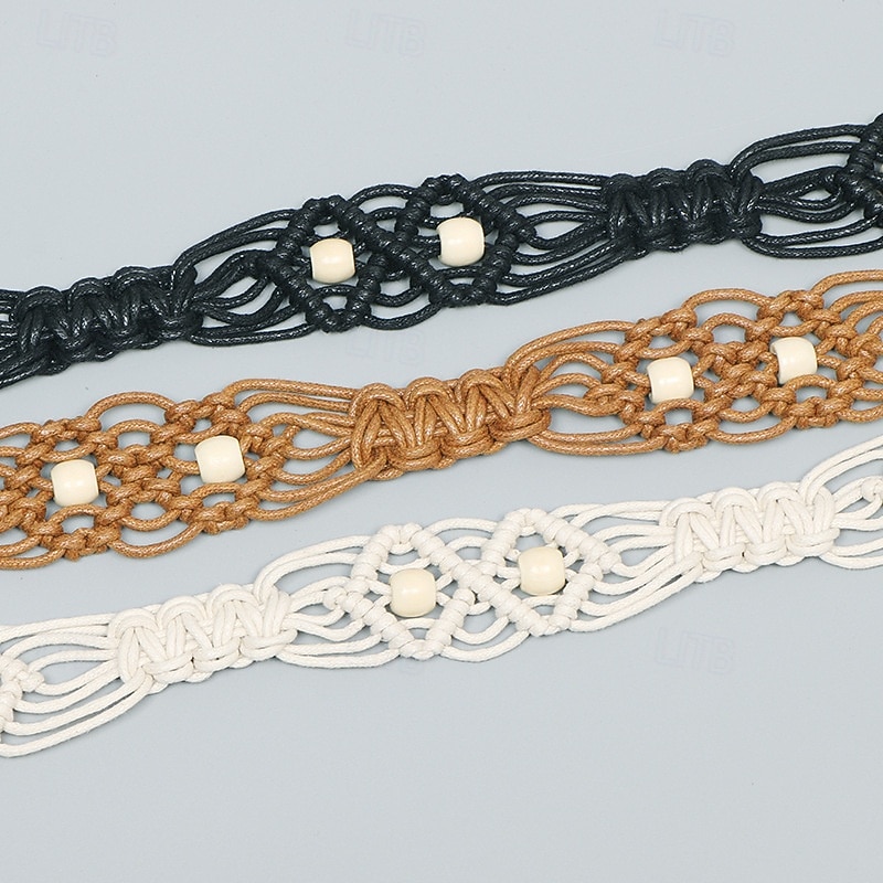 Damen Gürtel Polyester Schwarz Kamel Beige Taillengürtel Straße Täglich Einfarbig 2026 - $27.99 –P11