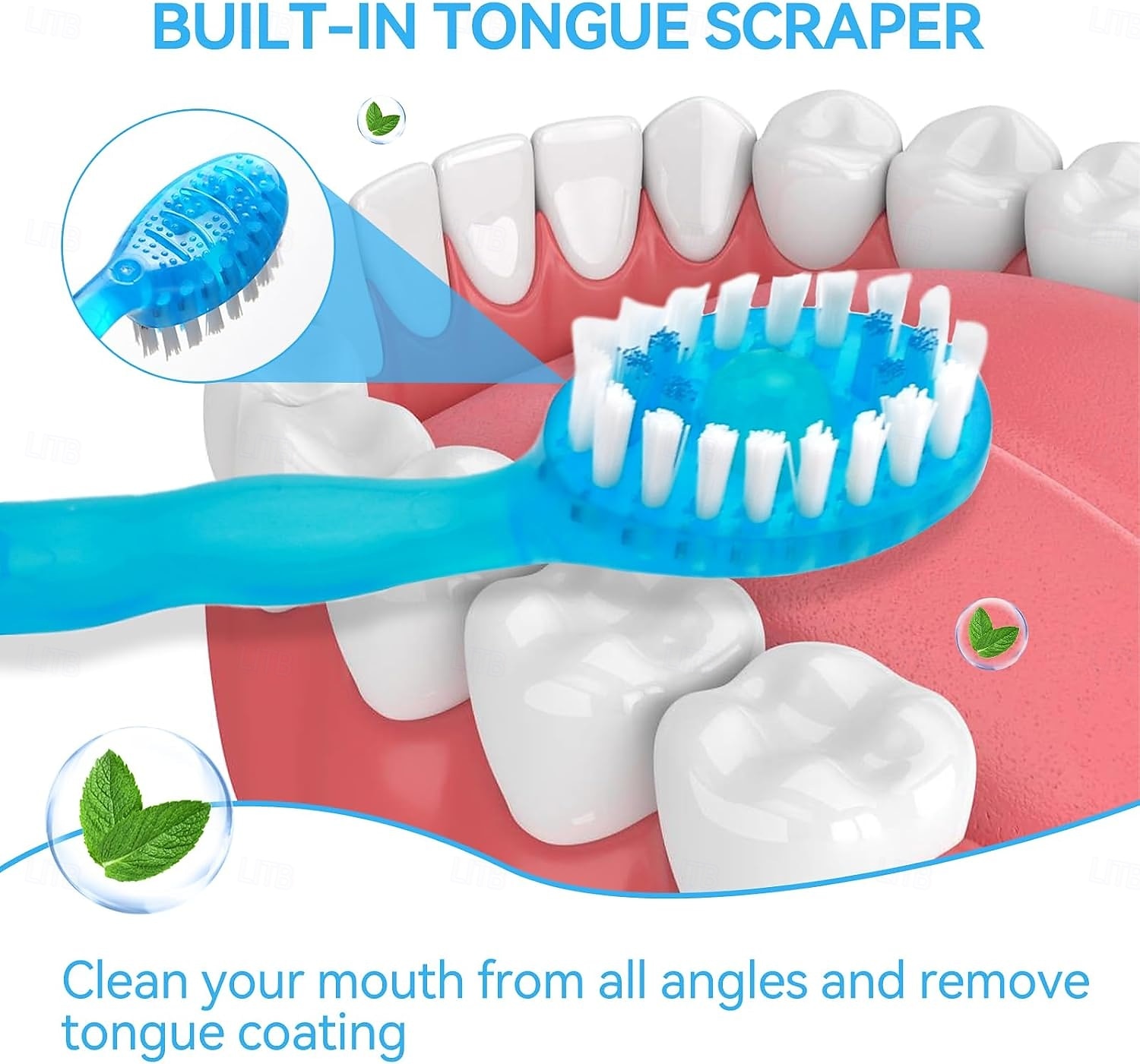 Mini escovas de dente descartáveis 5 em 1 com pasta de dente, raspador de língua, palitos, estojo de viagem para fio dental, escovas de dente de viagem pré-coladas para trabalho ou viagem, escovas de 2025 por $9.99 –P10