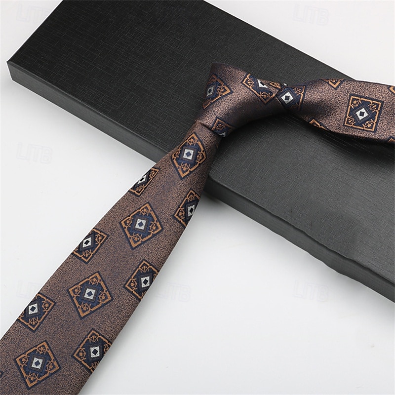 Herr Slipsar Mode Affär Jacquard Geometrisk Bröllopsfest Dagliga kläder 2025 - $5.99 –P5