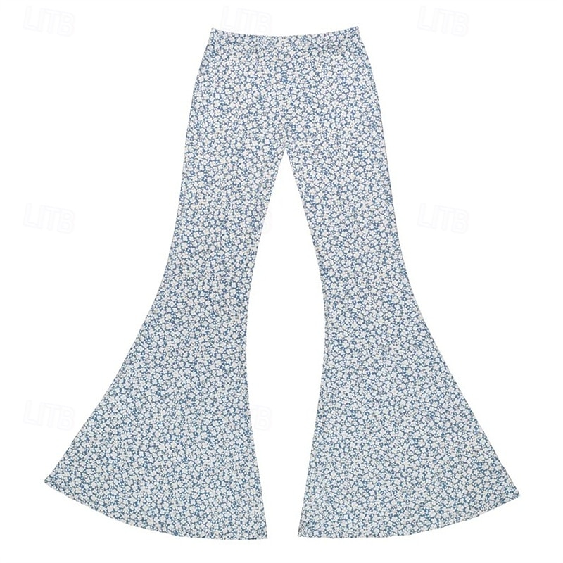 Retro Cikánský 70. léta Kalhoty Bell Bottoms světlé legíny Roztažené kalhoty Disko Vysoký pas Zvíře Leopard Tygr Maškarní kostým Dámské předvečer Všech svatých Karneval Dovolená hudební festival 2025 - $21.99 –P6