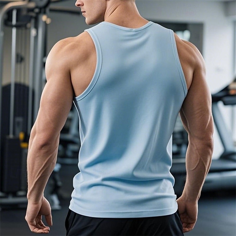 Men's Tank Top Vest Top Undershirt Sleeveless Shirt Sleeveless Crew Neck Summer Plain Fashion Designer Basic Classic Vacation Street Going out Black White Wine Top Tee for Men 2025 - $11.99 –P11