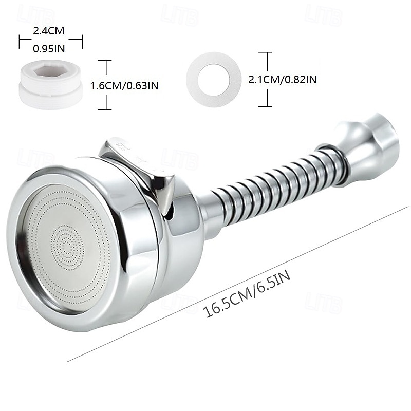 Aeratore per rubinetto da cucina, spruzzatore per rubinetto del lavello, 3 stampi, spruzzatore per rubinetto regolabile, tubi di prolunga per rubinetto girevole a 360°, booster per risparmio idrico e del 2025 a $9.99 –P2
