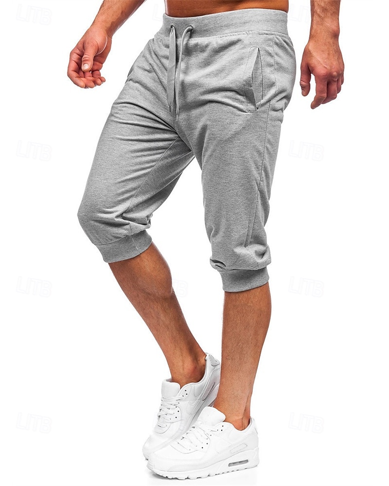 Bărbați Pantaloni scurti de atletism Pantaloni Capri Pantaloni scurți de sudoare Pantaloni scurți de vară Buzunar Cordon Talie elastică Simplu Confort Respirabil Lungime gambă În aer liber Sport 2025 - $18.99 –P1