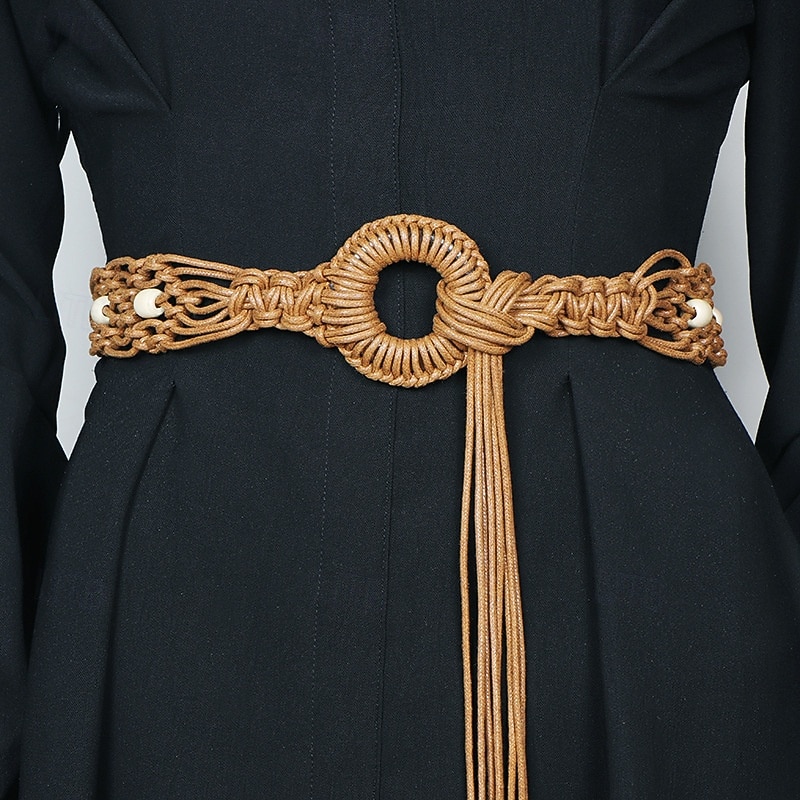 Damen Gürtel Polyester Schwarz Kamel Beige Taillengürtel Straße Täglich Einfarbig 2026 - $27.99 –P1