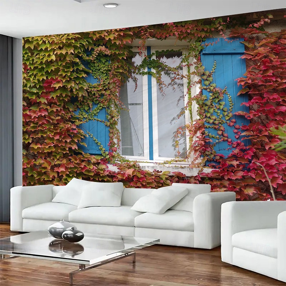 קיר חלון צמח ירוק תלוי שטיח קיר אמנות שטיח גדול קיר קישוט תמונה רקע שטיח וילון בית חדר שינה סלון קישוט 2025 - $14.99 –P1