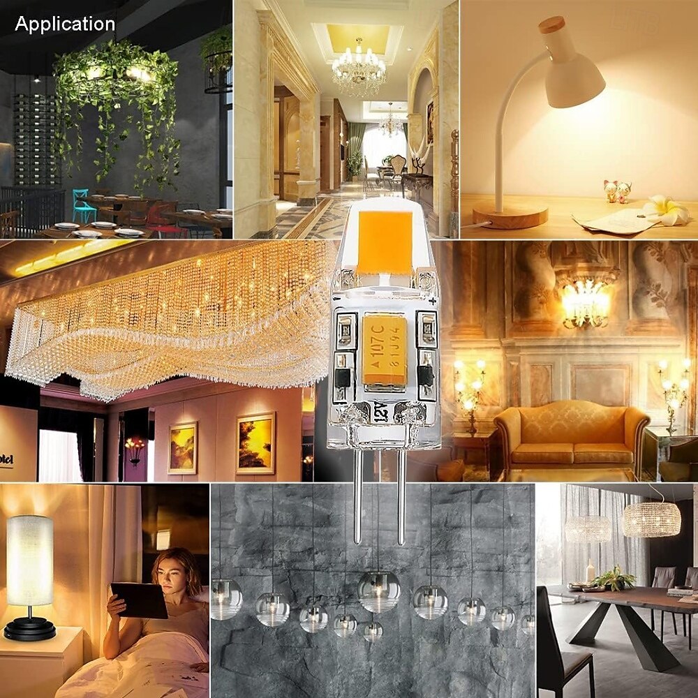 G4 led-lampen 2W T3 JC G4 bi-pin basis led-lamp AC/DC 12V 15W G4 halogeenlamp vervanging 0705 COB licht wit warm wit 10 stuks 2025 - $32.99 –P1