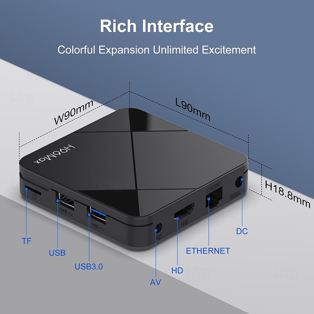 H96max Android TV Box with 4K Ultra HD, WiFi 6, Bluetooth 5.4, USB 3.0 – Smart Media Player for Streaming, Gaming, Screen Cast & Home Theater 2025 - $63.99 –P11