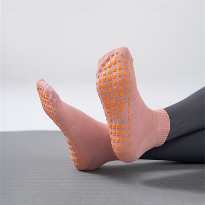 4 Paar Grip-Pilates-Socken für Damen, rutschfeste Yoga-Sportsocken, atmungsaktive Trampolin-Grip-Socken für Kinder und Erwachsene, Baby-Bodensocken mit Silikon-Grip für Tanz, Zuhause, Fitnessstudio, 2025 - $9.99 –P9