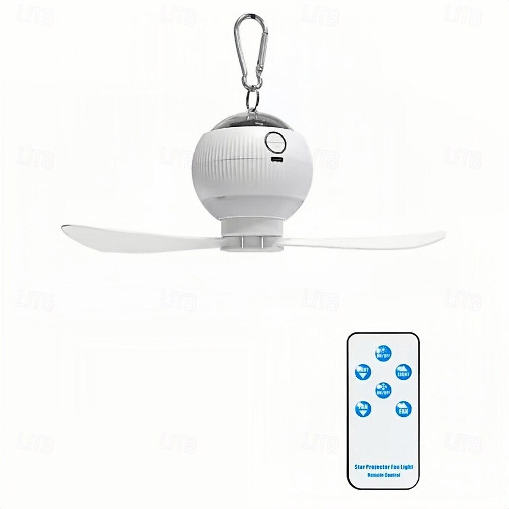 Projekční ventilátor s hvězdnou oblohou multifunkční kreativní projekční ventilátor s hvězdnou oblohou osvětlení místnosti obývací pokoj atmosférické světlo venkovní kempování ventilátor s nabíjením 2025 - $37.99 –P1