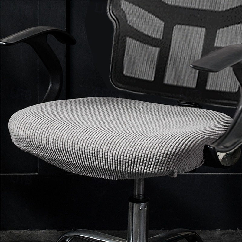 kontorstoltrekk tykkere solid kontordatamaskin spandex delt setetrekk universelt kontor støvtett lenestoltrekk vanntett separat sittetrekk 2025 - $6.49 –P12