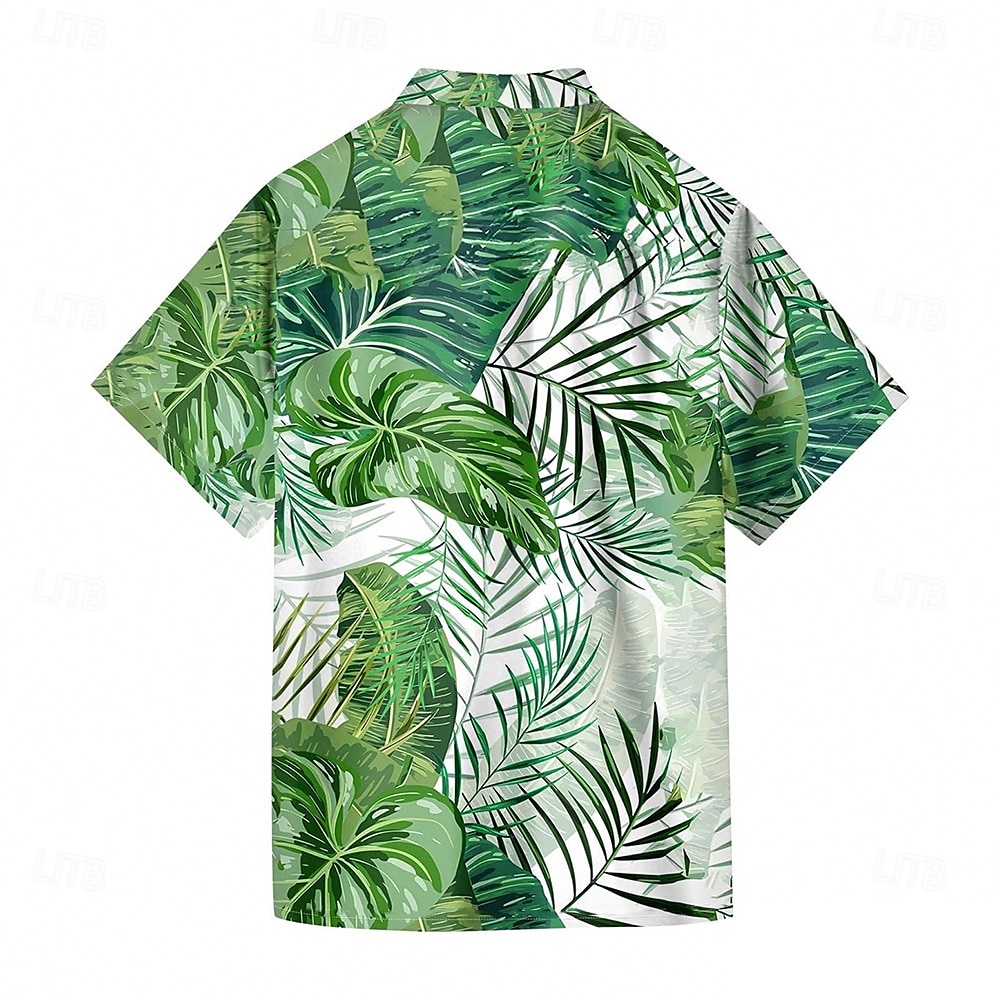Miesten Palmu lehtiä Trooppiset kasvit Havaiji paita Button Up paita Havaijilaispaita Lyhythihainen Havaijilainen Loma Pyhäpäivä Ranta-asut Kesä Kevät Sänkyjen avaus 3D-tulostus kauluspaidat Apila 2025 - $23.99 –P2