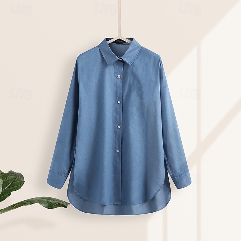 Naisten Musta Valkoinen Punastuvan vaaleanpunainen Yksivärinen / yksivärinen Solki Juhla Deitti Tyylikäs Juhla Moderni Paitapuserokaula-aukko Loose Fit S 2026 - $24.99 –P4