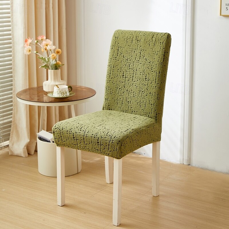 Funda para silla de comedor para el hogar, de tela polar, elástica, para el asiento 2025 - $13.99 –P9