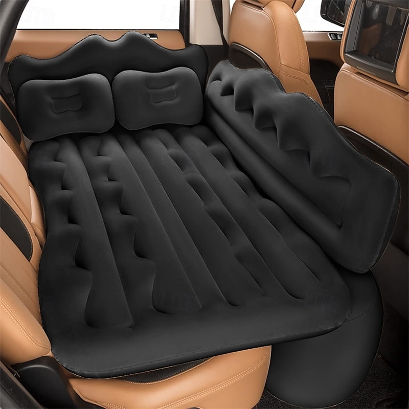 Oppblåsbar billuftmadrass med pumpe, fortykket baksete-reiseseng for SUV, bærbar soveunderlag med sidebeskyttelse for bilturcamping med biloppblåser 2025 - $76.99 –P1