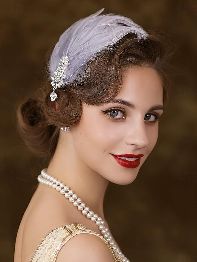 Retró Ordító 20-as évek 1920-as évek Fejpánt A nagy Gatsby Flapper lány Toll Női Mindszentek napja Farsang Esküvő Estély Álarcos mulatság Fejpánt 2025 - $17.99 –P13