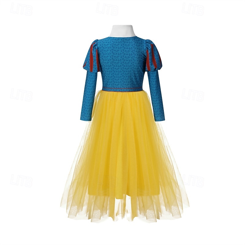 Sněhově bílá Pohádkové Princeznovské Květinové šaty Téma Party Kostým Tylové šaty cosplay Filmové kostýmy for Dívčí Dětské Karneval Plesová maškaráda Párty 2025 - $40.64 –P5