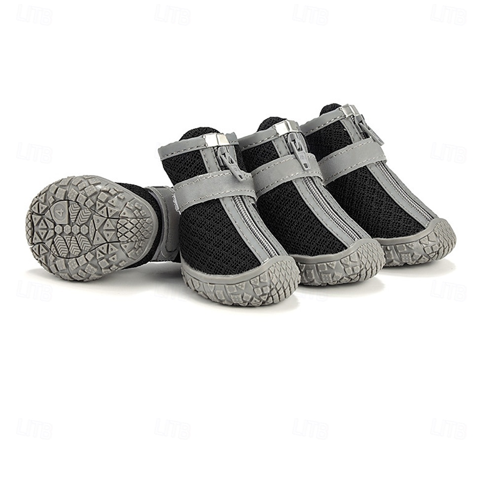 Zapatos para perros grandes, pequeños y medianos: botas transpirables para perros para verano, pavimento caliente, protector de patas para caminar al aire libre, botines de goma antideslizantes para 2025 - $23.99 –P3