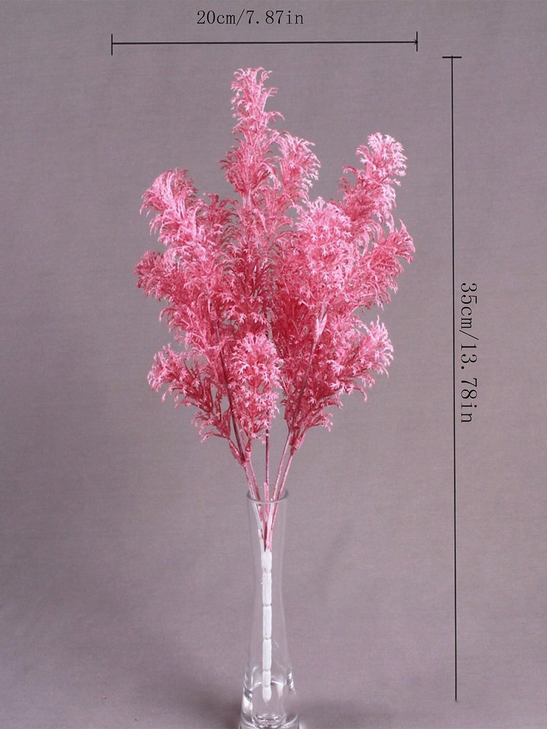 5 stk. simulering av tåkeblomst og rimgress, kunstige røde blomster til bryllupsdekor, bryllupsdekorasjonsmateriale, furu til hjemme- og arrangementdekorasjon 2025 - $13.99 –P6