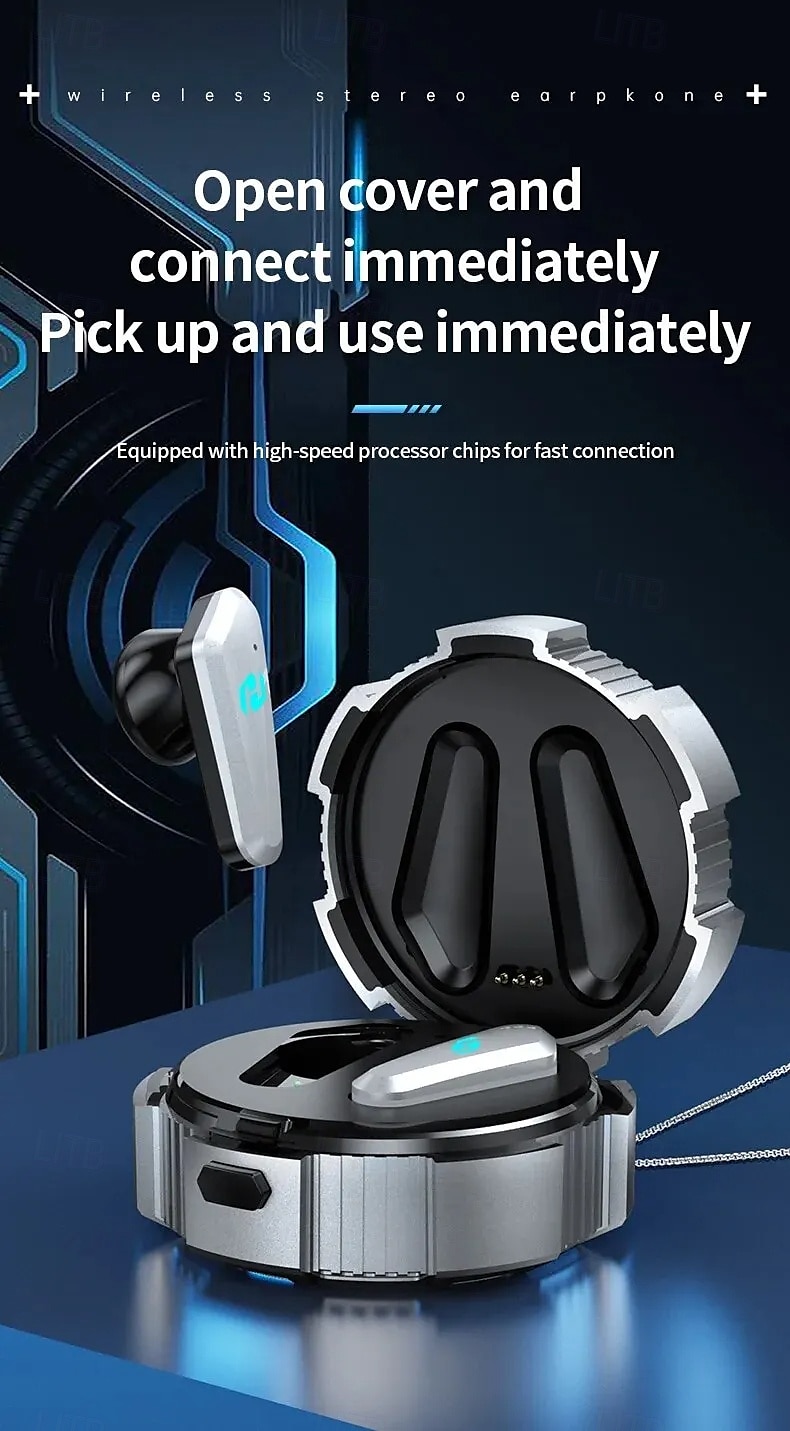 2025年 ワイヤレスゲーミングイヤフォン Bluetooth 5.3 低遅延 指紋タッチ デュアルデコード H+ サウンド ノイズフリー マイク モバイル  PC用  コレクション – $38.99 –P4